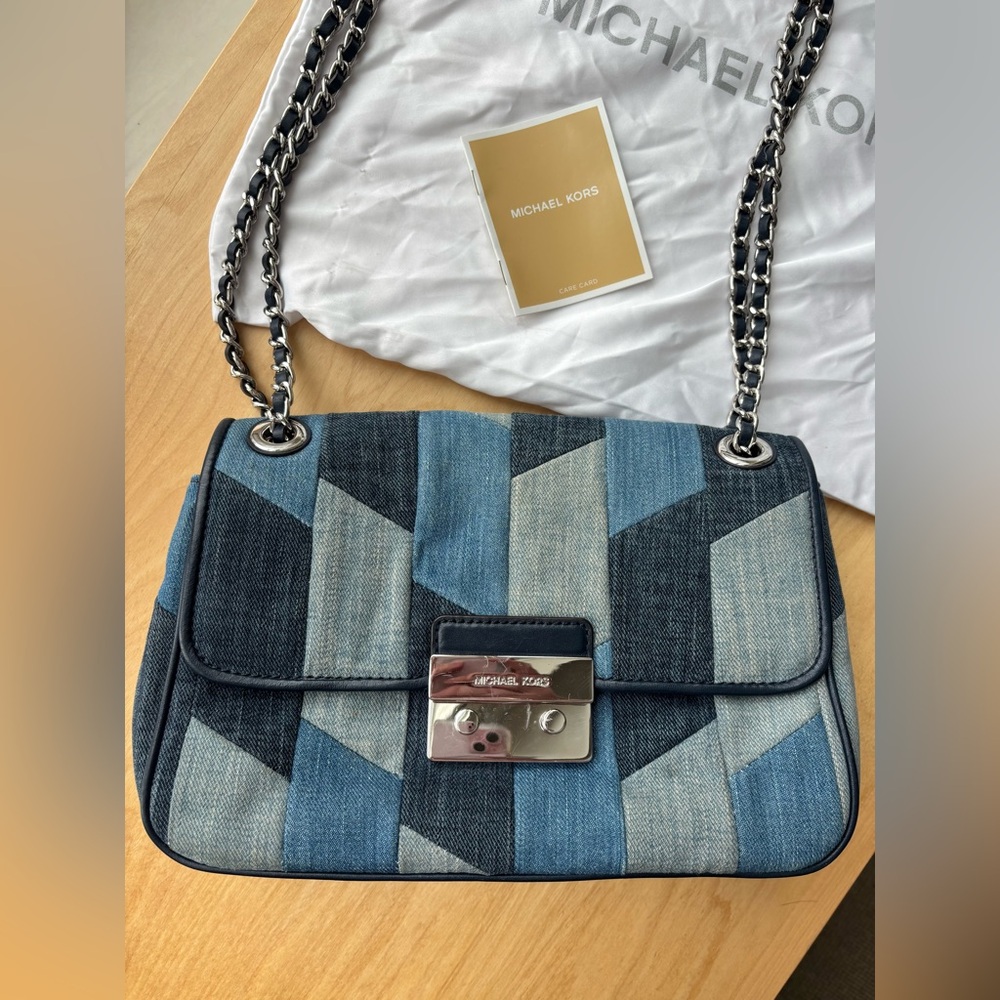 Michael Kors “Sloan” Patchwork Denim Crossbody - image 2